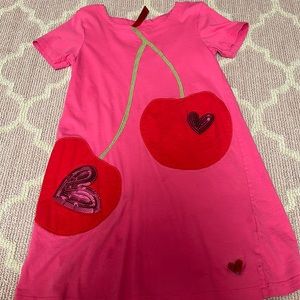 Agatha Ruiz De La Prada girls cherry/heart dress size 8